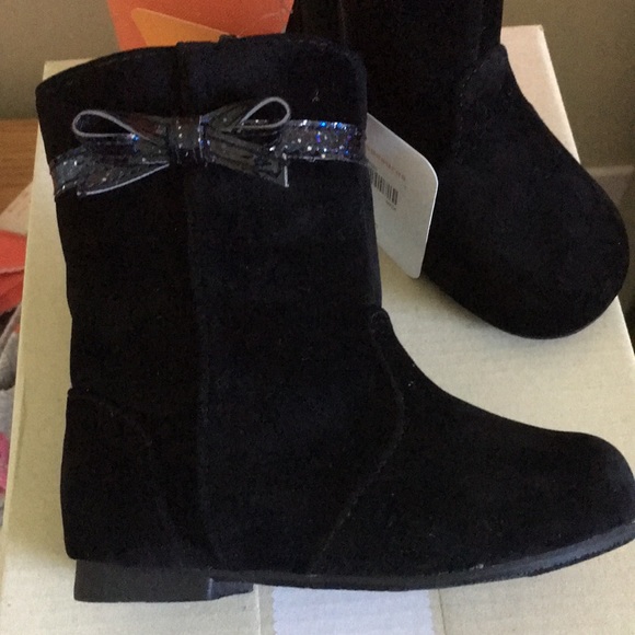 ♦️NWT Gymboree Sparkle Bow boots Toddler Girl  5 - Picture 4 of 8